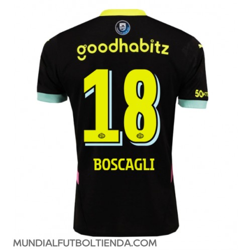 Camiseta PSV Eindhoven Olivier Boscagli #18 Segunda Equipación Replica 2024-25 mangas cortas